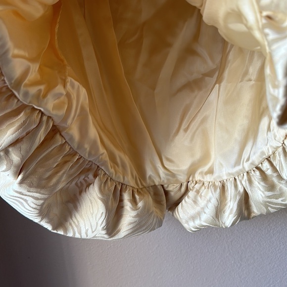 JESSICA MCCLINTOCK Gold Strapless Puffy Mini Party Dress - Picture 7 of 7